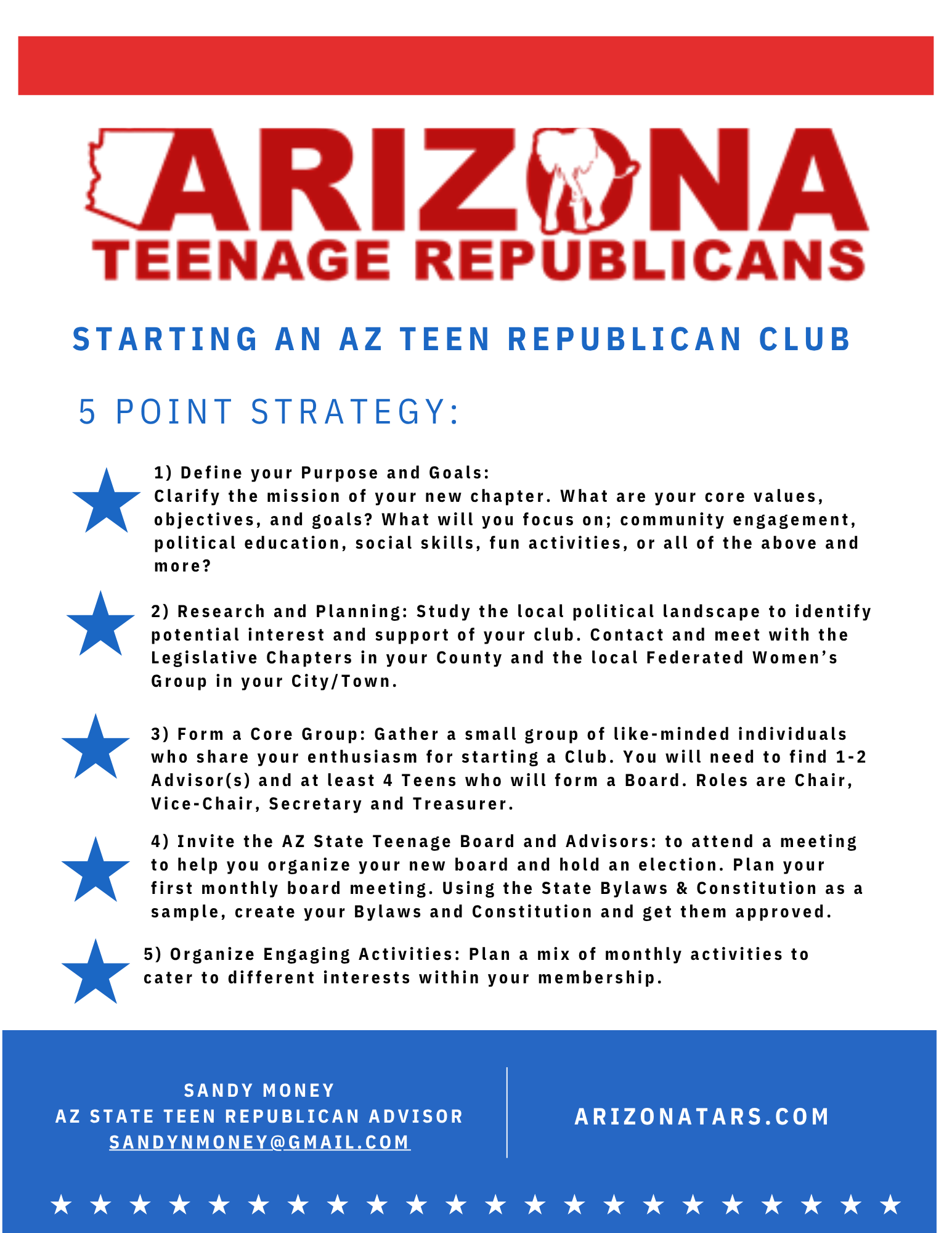 Red White Minimalist Happy 4th of July Flyer