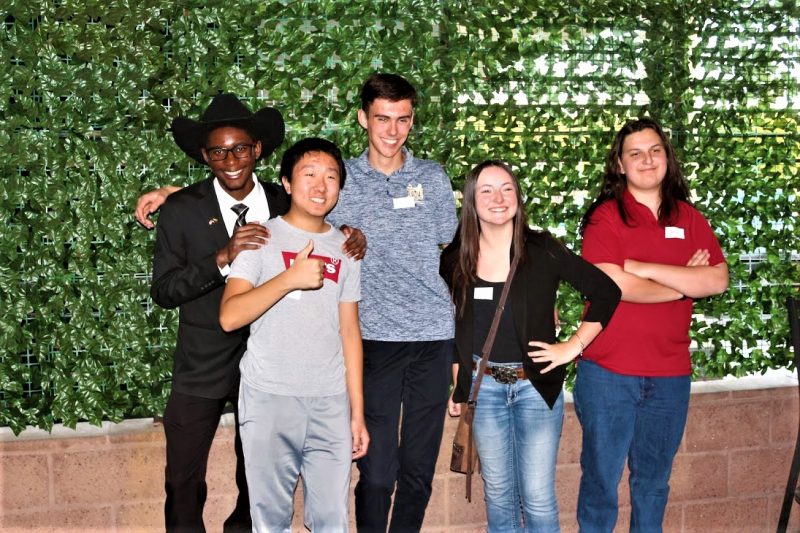 Arizona TARS Board Members: Chairman Josh Kenchington, Corresponding Secretary Yidi Chen, Recording Secretary Isaac Glover, Treasurer Ari Gettleson, and Youth Advisor Jenna Rayne.